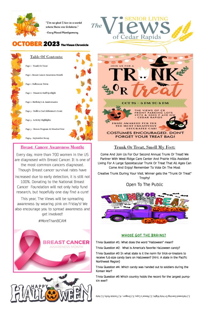 October newsletter - page 1